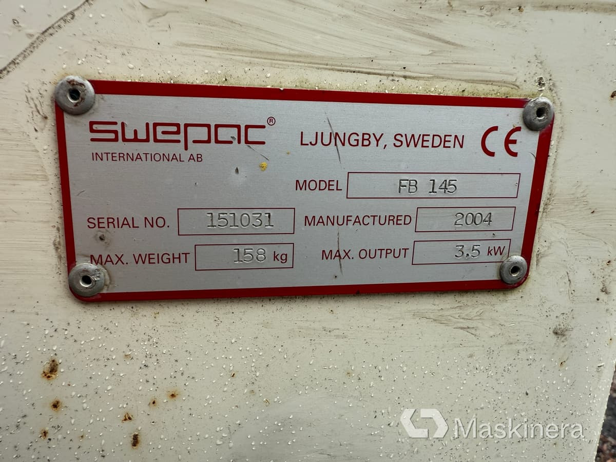 Lizing  Markvibrator Swepac FB 145 Markvibrator Swepac FB 145: slika 21