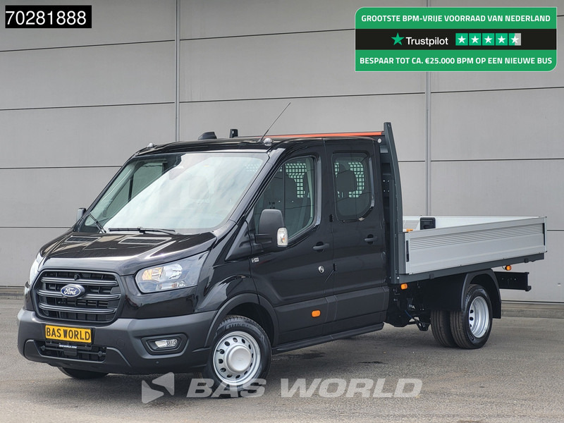 Ford Transit 170pk Automaat Dubbel Cabine 3500kg Trekhaak Open Laadbak Pritsche SYNC4 scherm CarPlay Camera Airco Trekhaak Cruise control - Dostavno vozilo s ravnom platformom: slika 1 Ford Transit 170pk Automaat Dubbel Cabine 3500kg Trekhaak Open Laadbak Pritsche SYNC4 scherm CarPlay Camera Airco Trekhaak Cruise control - Dostavno vozilo s ravnom platformom: slika 1