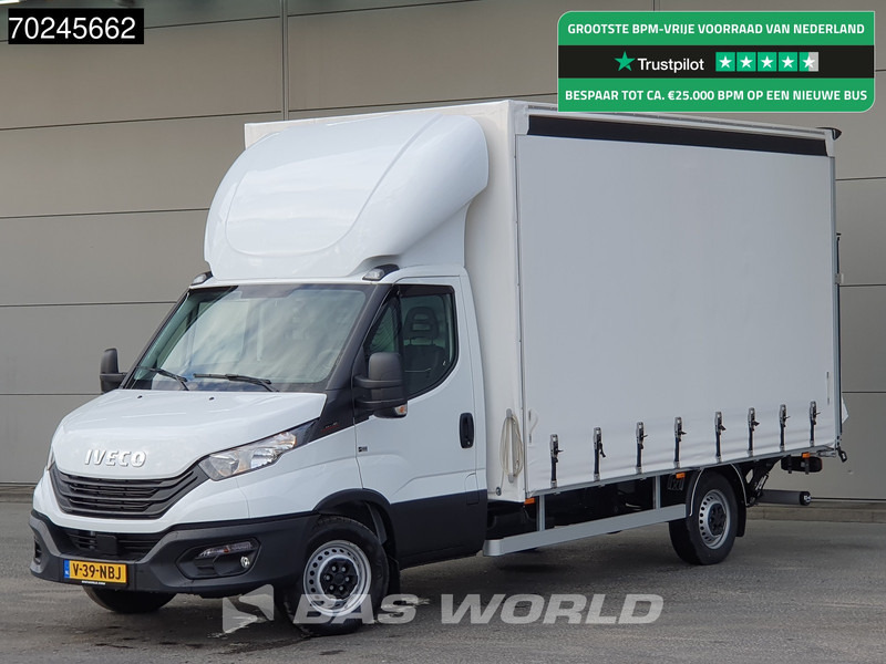 Iveco Daily 35S18 3.0L Laadklep 180PK Schuifzeilen Airco Cruise Bakwagen Euro6 Meubelbak Zeilenwagen Schuifzeil Plane 22m3 Airco Cruise cont - Dostavno vozilo sa ceradom: slika 1 Iveco Daily 35S18 3.0L Laadklep 180PK Schuifzeilen Airco Cruise Bakwagen Euro6 Meubelbak Zeilenwagen Schuifzeil Plane 22m3 Airco Cruise cont - Dostavno vozilo sa ceradom: slika 1
