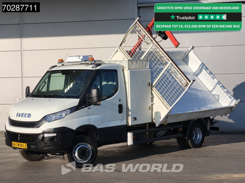 Iveco Daily 70C18 3.0L Driezijdige Kipper 500KG Kraan Kraanwagen Open Laadbak 3,5t Trekhaak Airco Cruise Euro6 Kraan Crane Kranwagen Kipper - Dostavno vozilo kiper: slika 1 Iveco Daily 70C18 3.0L Driezijdige Kipper 500KG Kraan Kraanwagen Open Laadbak 3,5t Trekhaak Airco Cruise Euro6 Kraan Crane Kranwagen Kipper - Dostavno vozilo kiper: slika 1