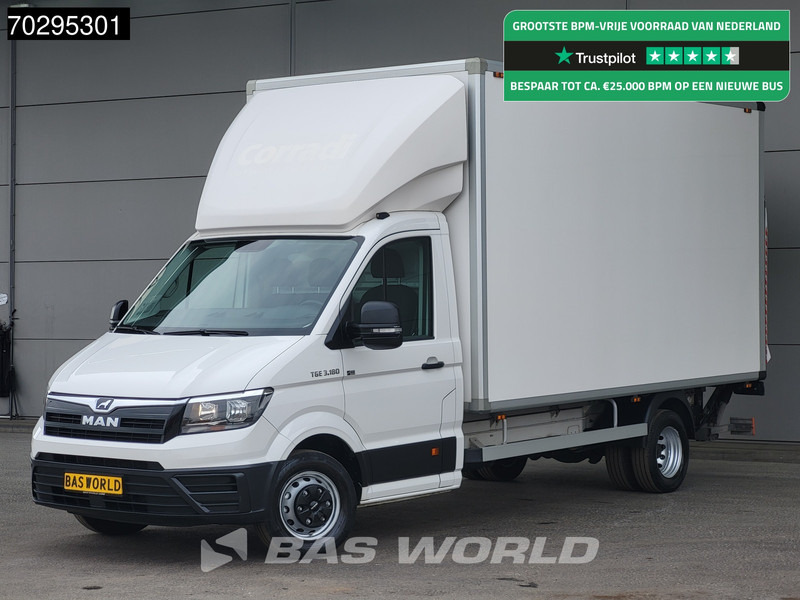 MAN TGE 3.180 Automaat Laadklep 3.5t trekhaak Dubbellucht Lat om Lat Zijdeur Navi Bakwagen Meubelbak Koffer Airco Trekhaak Cruise control - Dostavno vozilo sa zatvorenim sandukom: slika 1 MAN TGE 3.180 Automaat Laadklep 3.5t trekhaak Dubbellucht Lat om Lat Zijdeur Navi Bakwagen Meubelbak Koffer Airco Trekhaak Cruise control - Dostavno vozilo sa zatvorenim sandukom: slika 1