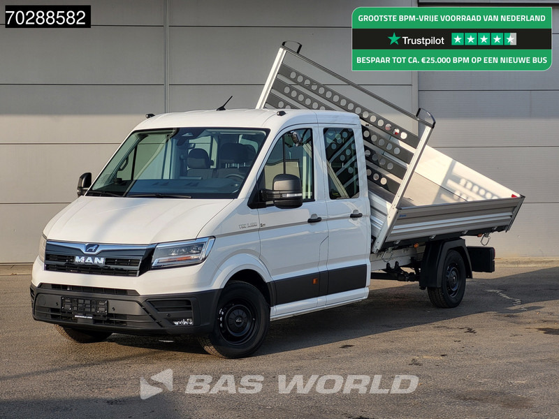 MAN TGE 3.180 Driezijdige Kipper Automaat Dubbel Cabine 2025 Facelift 180PK Trekhaak LED Navi ACC Airco Cruise Euro6 Kipper Tippe Benne Kieper - Dostavno vozilo kiper: slika 1 MAN TGE 3.180 Driezijdige Kipper Automaat Dubbel Cabine 2025 Facelift 180PK Trekhaak LED Navi ACC Airco Cruise Euro6 Kipper Tippe Benne Kieper - Dostavno vozilo kiper: slika 1