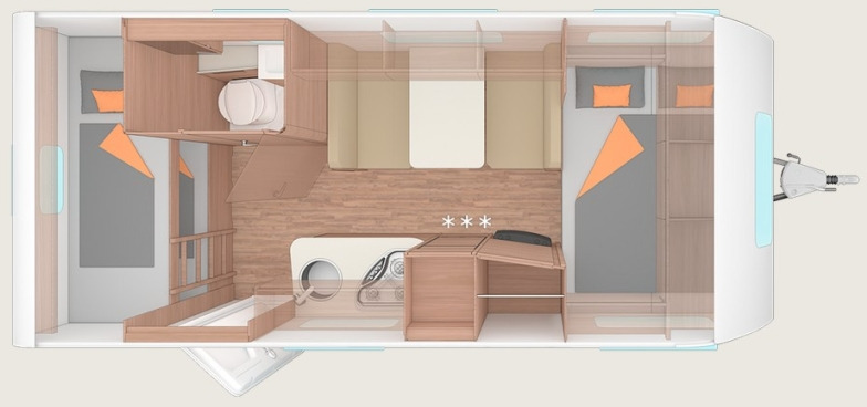 Weinsberg CaraOne 480 QDK - Kamp prikolica: slika 2 Weinsberg CaraOne 480 QDK - Kamp prikolica: slika 2