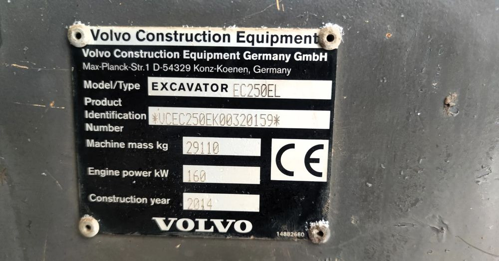 Bager guseničar Volvo EC 250 EL: slika 8