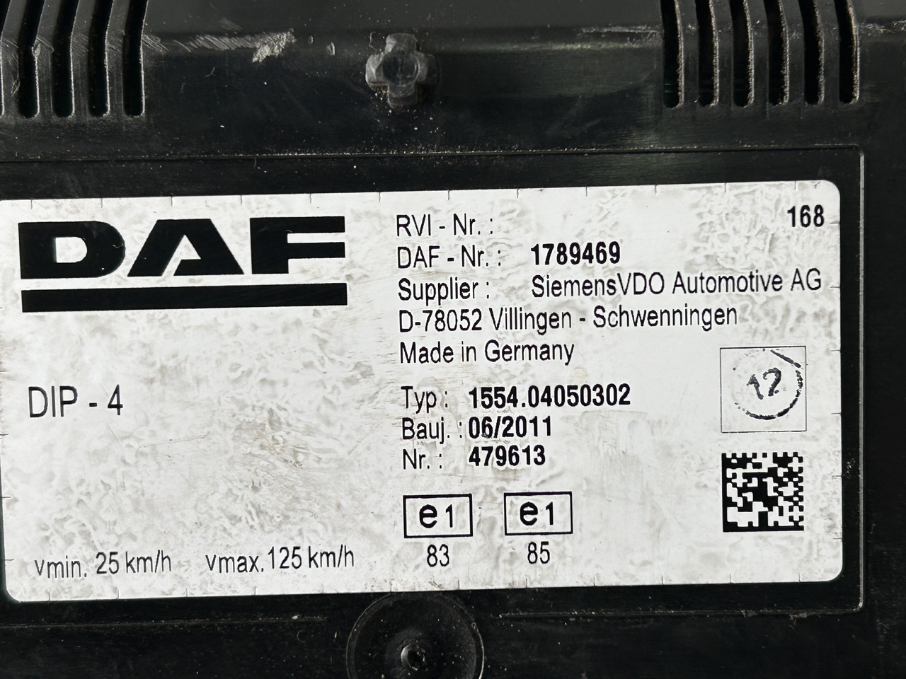 DAF COUNTER DAF XF 105 1789469 - Komandna tabla: slika 5 DAF COUNTER DAF XF 105 1789469 - Komandna tabla: slika 5