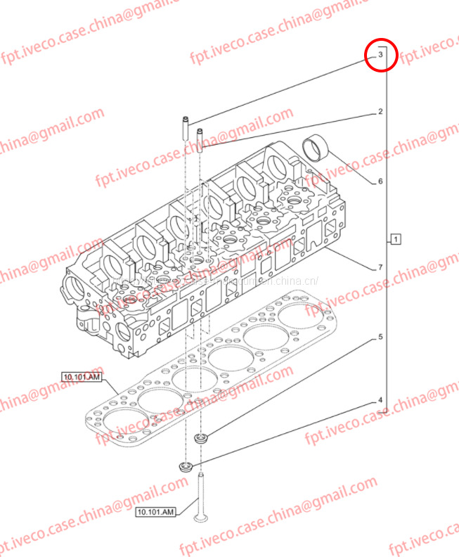 FPT IVECO CASE Cursor9 F2CFE614A*B041/F2CGE614F*V004 5802431166 Intake Ducts504361843/504361844/504361845 - Ventil: slika 3 FPT IVECO CASE Cursor9 F2CFE614A*B041/F2CGE614F*V004 5802431166 Intake Ducts504361843/504361844/504361845 - Ventil: slika 3