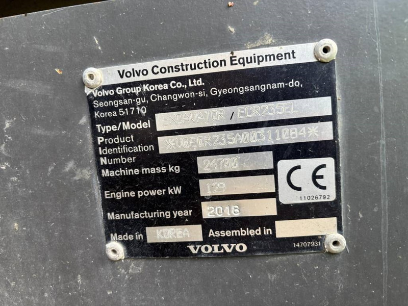 Volvo ECR 235 EL - Bager guseničar: slika 5 Volvo ECR 235 EL - Bager guseničar: slika 5