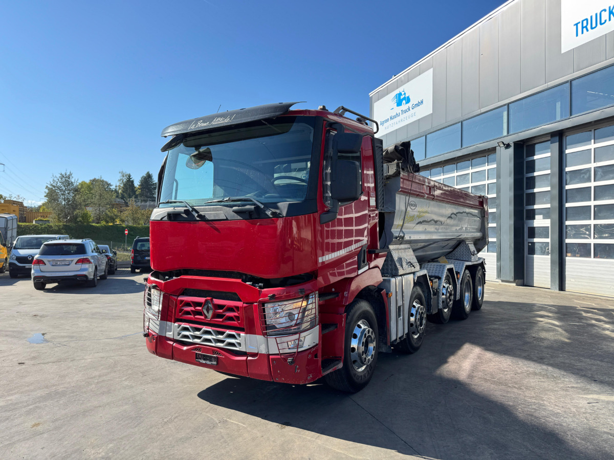 RENAULT C520 10x4 Abschiebemulde (no tipper) - Kamion sa hidrauličnom kukom: slika 1 RENAULT C520 10x4 Abschiebemulde (no tipper) - Kamion sa hidrauličnom kukom: slika 1
