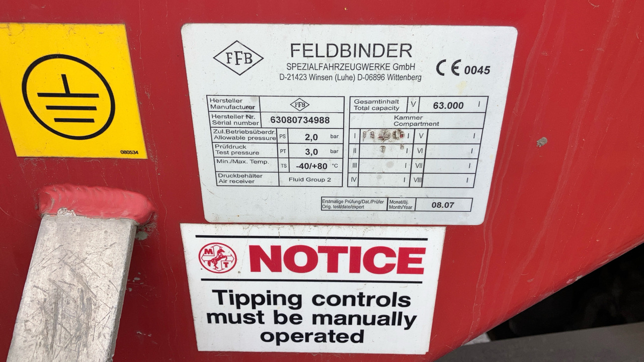 FELDBINDER TANKER - Prikolica: slika 5 FELDBINDER TANKER - Prikolica: slika 5