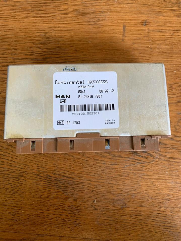 MAN KSM Continental Steuergerät 81.25816.7007 - Upravljačka jedinica za Kamion: slika 1 MAN KSM Continental Steuergerät 81.25816.7007 - Upravljačka jedinica za Kamion: slika 1