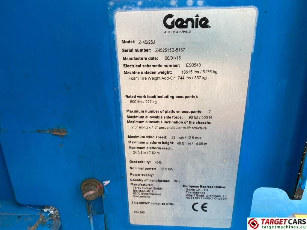 Lizing Genie Z-45/25J Articulated 4x4 Diesel Boom Work Lift 16M  Genie Z-45/25J Articulated 4x4 Diesel Boom Work Lift 16M: slika 10