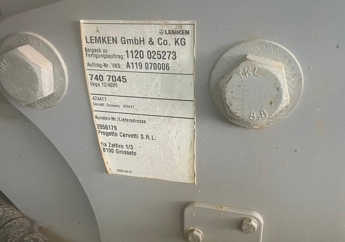 Lemken VEGA 4000 - Vučena prskalica: slika 5 Lemken VEGA 4000 - Vučena prskalica: slika 5