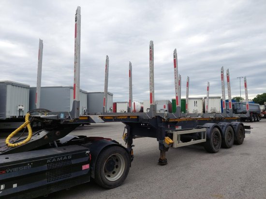 DOLL Holzauflieger H3S-12, Tydraul , Langholz, 2+4 verstellbare Rungenpaare, Langholz, Liftachse, - Poluprikolica šticarka: slika 1 DOLL Holzauflieger H3S-12, Tydraul , Langholz, 2+4 verstellbare Rungenpaare, Langholz, Liftachse, - Poluprikolica šticarka: slika 1