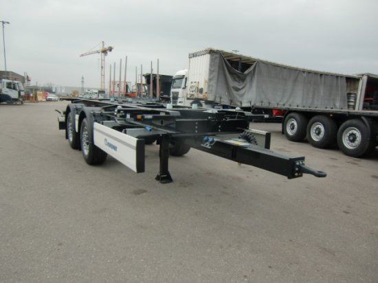 Krone ZZ/DC07 Tandem Lafette, Standard, BPW-Achsen, Heckabstützung - Prikolica za prevoz kontejnera/ Prikolica sa promenjivim sandukom: slika 1 Krone ZZ/DC07 Tandem Lafette, Standard, BPW-Achsen, Heckabstützung - Prikolica za prevoz kontejnera/ Prikolica sa promenjivim sandukom: slika 1