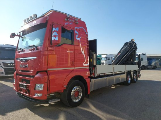 MAN TGX 26.510 BL Pritsche, Intarder, HIAB X-HIPRO 558EP-5, Alu-Felgen, Lenkachse, - Kamion sa tovarnim sandukom, Kamion sa dizalicom: slika 1 MAN TGX 26.510 BL Pritsche, Intarder, HIAB X-HIPRO 558EP-5, Alu-Felgen, Lenkachse, - Kamion sa tovarnim sandukom, Kamion sa dizalicom: slika 1