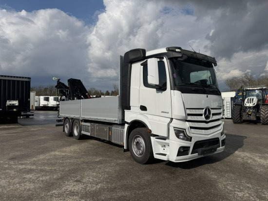 Mercedes-Benz Actros 2653, Retarder, Pritsche, Hiab Hipro 232 ES5 - Kamion sa tovarnim sandukom, Kamion sa dizalicom: slika 1 Mercedes-Benz Actros 2653, Retarder, Pritsche, Hiab Hipro 232 ES5 - Kamion sa tovarnim sandukom, Kamion sa dizalicom: slika 1