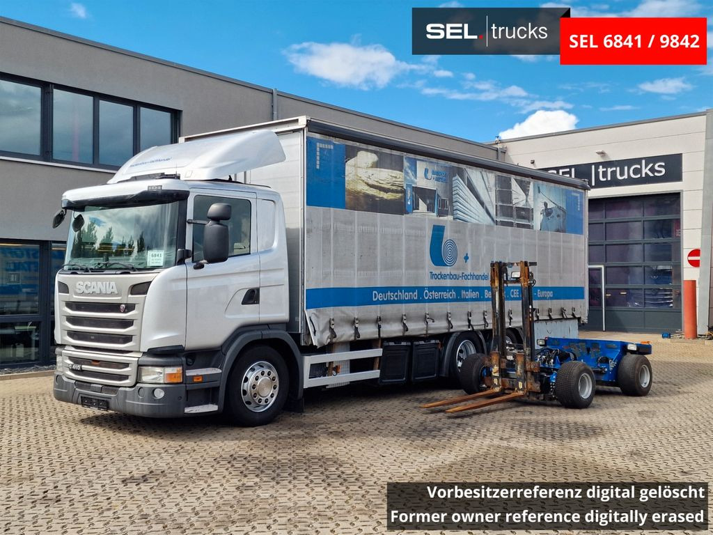 Scania G 410 /Retarder /mit Mitnahmestapler /Lenkachse - Kamion sa ceradom: slika 1 Scania G 410 /Retarder /mit Mitnahmestapler /Lenkachse - Kamion sa ceradom: slika 1