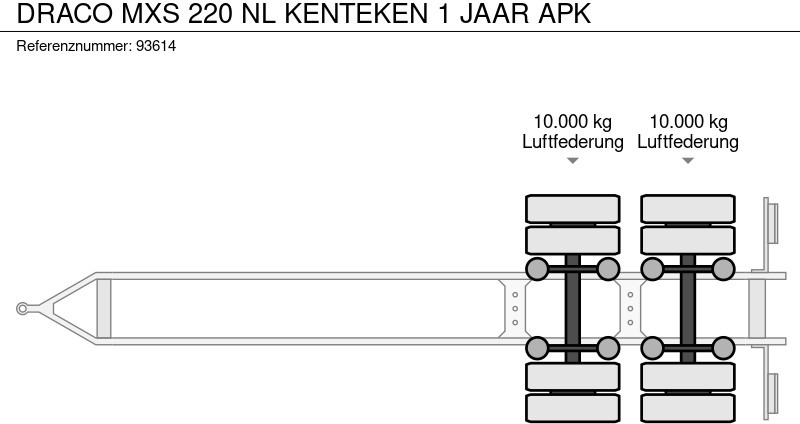 Plato prikolica DRACO MXS 220 NL KENTEKEN  1 JAAR APK: slika 8
