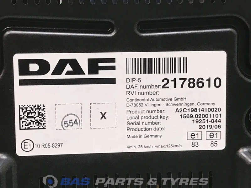 DAF CF Euro 6 - Komandna tabla za Kamion: slika 3 DAF CF Euro 6 - Komandna tabla za Kamion: slika 3