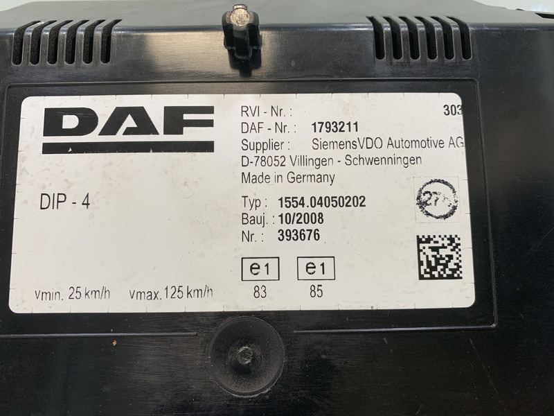 DAF XF105 - Komandna tabla za Kamion: slika 3 DAF XF105 - Komandna tabla za Kamion: slika 3
