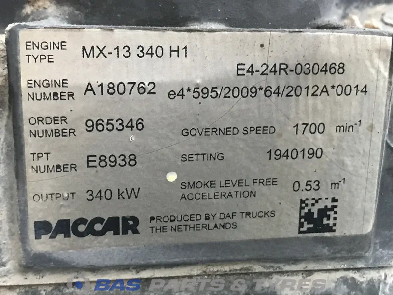DAF XF106 Motor DAF MX13 340 H1 1850003 - Motor za Kamion: slika 5 DAF XF106 Motor DAF MX13 340 H1 1850003 - Motor za Kamion: slika 5