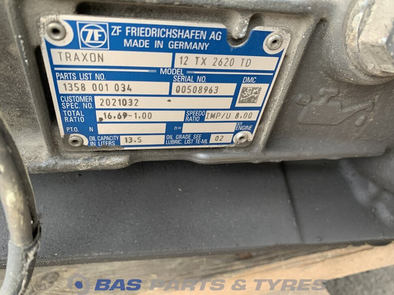 ZF XF106 DAF 12TX2620 TD TraXon Versnellingsbak 2185317 - Menjač za Kamion: slika 5 ZF XF106 DAF 12TX2620 TD TraXon Versnellingsbak 2185317 - Menjač za Kamion: slika 5