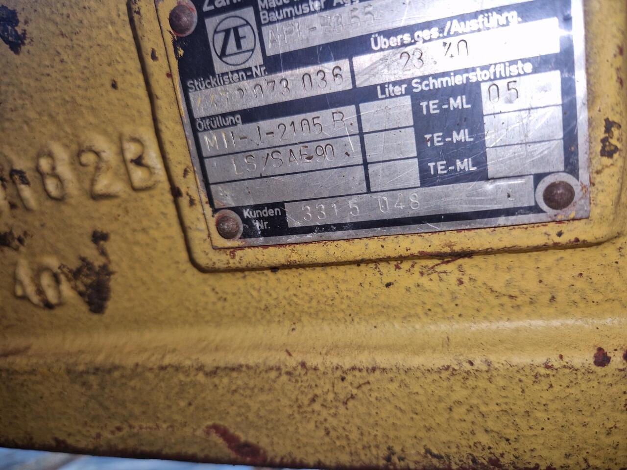 Eje ZF AP355 - Osovina i delovi za Građevinska mašina: slika 4 Eje ZF AP355 - Osovina i delovi za Građevinska mašina: slika 4