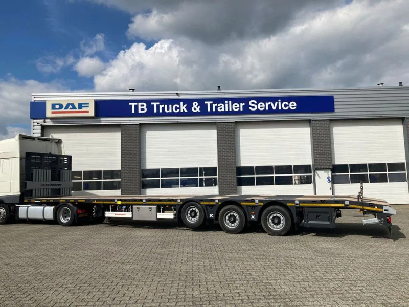Kässbohrer SPS HM 3 / 0N - 18 / 27 Vlakke mega trailer met liftas, 18x rongen en kist voor de oprijplaten - Plato poluprikolica: slika 3 Kässbohrer SPS HM 3 / 0N - 18 / 27 Vlakke mega trailer met liftas, 18x rongen en kist voor de oprijplaten - Plato poluprikolica: slika 3