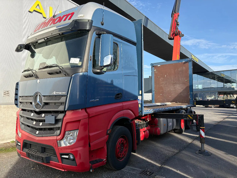 Mercedes-Benz Actros 2548 6X2 + Aanhanger*Palfinger crane*Cruise control*Airco* - Kamion sa ceradom, Kamion sa dizalicom: slika 1 Mercedes-Benz Actros 2548 6X2 + Aanhanger*Palfinger crane*Cruise control*Airco* - Kamion sa ceradom, Kamion sa dizalicom: slika 1