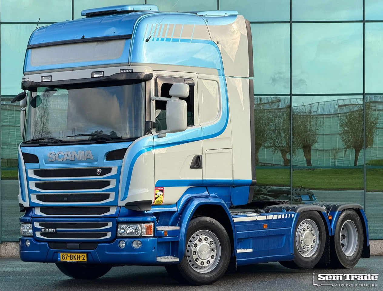 Scania R450 Topline 6X2 Twinsteer Retarder 2X Tanks Park-Cooling NL Truck - Tegljač: slika 1 Scania R450 Topline 6X2 Twinsteer Retarder 2X Tanks Park-Cooling NL Truck - Tegljač: slika 1