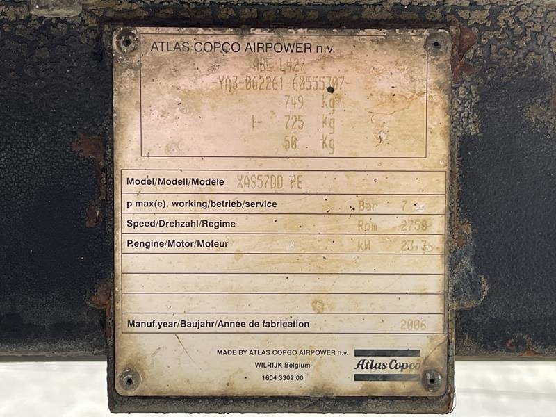 Atlas-Copco XAS 57 DD - Kompresor za vazduh: slika 4 Atlas-Copco XAS 57 DD - Kompresor za vazduh: slika 4