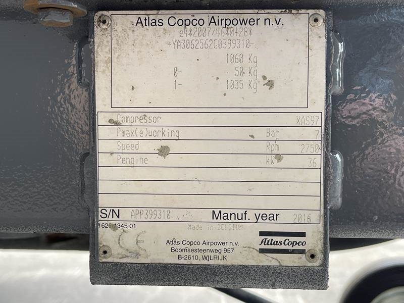 Atlas-Copco XAS 97 DD - N - Kompresor za vazduh: slika 5 Atlas-Copco XAS 97 DD - N - Kompresor za vazduh: slika 5