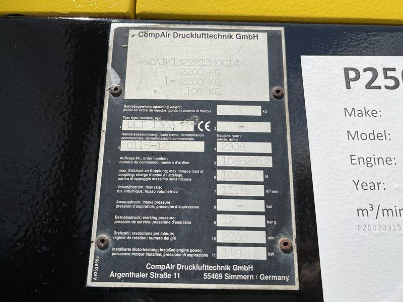 Compair C 115 - 12 - N - Kompresor za vazduh: slika 5 Compair C 115 - 12 - N - Kompresor za vazduh: slika 5