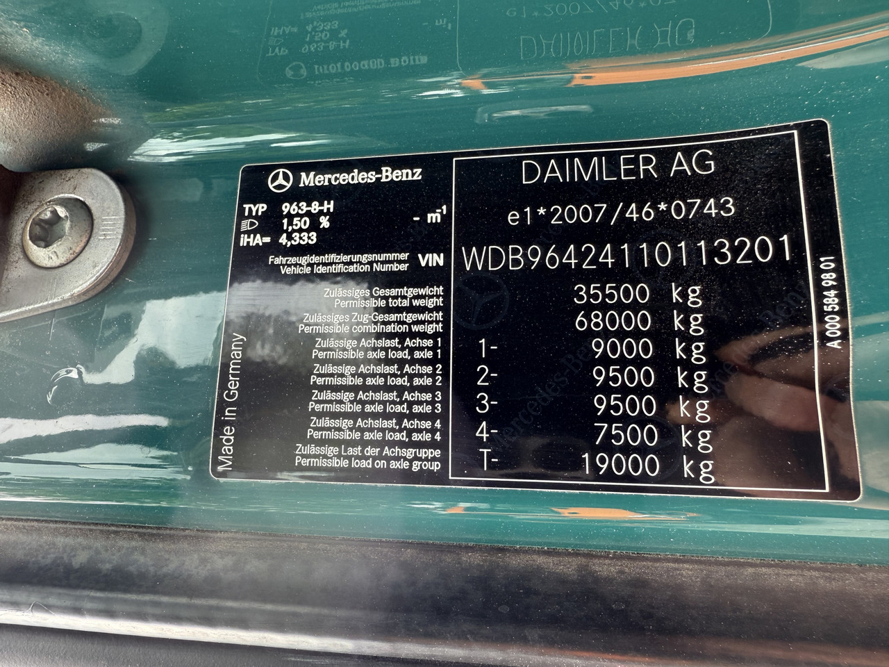 Kamion sa hidrauličnom kukom, Kamion sa dizalicom Mercedes-Benz Arocs 3251 8X4 Haken mit Kran HMF 2620 K5: slika 7