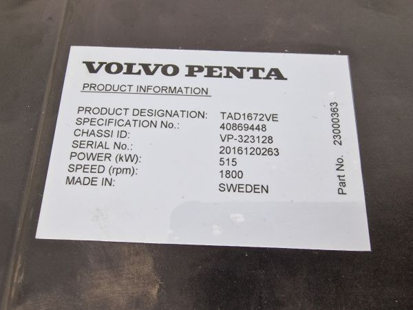 Volvo TAD1672VE Engine (Industrial) New - Motor za Industrijska oprema: slika 4 Volvo TAD1672VE Engine (Industrial) New - Motor za Industrijska oprema: slika 4