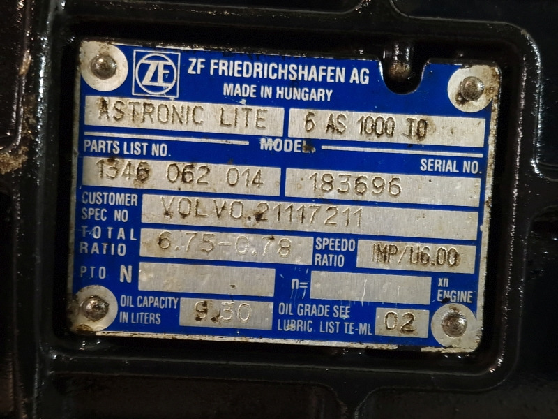 Menjač ZF 6AS1000TO Volvo Spec Gearbox: slika 9