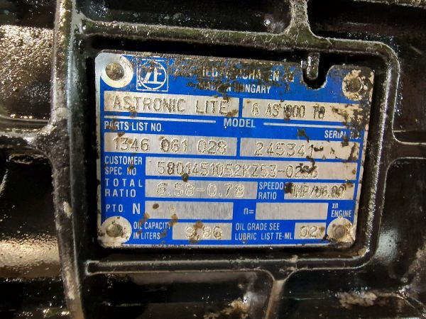 ZF Ecolite 6AS800TO Iveco Spec Gearbox - Menjač: slika 2 ZF Ecolite 6AS800TO Iveco Spec Gearbox - Menjač: slika 2