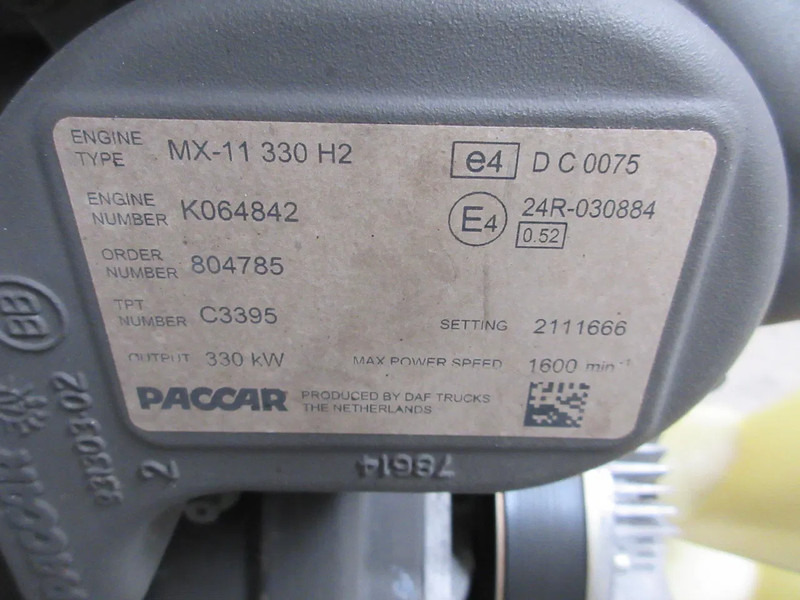 DAF 2189684 // 2164501 // 0452051 // 2111666// MX 11 330 H2 DAF XF CF EURO 6 - Motor za Kamion: slika 5 DAF 2189684 // 2164501 // 0452051 // 2111666// MX 11 330 H2 DAF XF CF EURO 6 - Motor za Kamion: slika 5