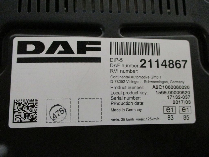 DAF CF400 2114867 INSTRUMENTENPANEEL EURO 6 - Komandna tabla za Kamion: slika 3 DAF CF400 2114867 INSTRUMENTENPANEEL EURO 6 - Komandna tabla za Kamion: slika 3