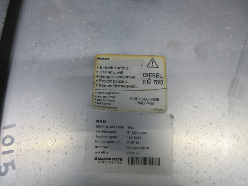 MAN 81.12201-6407 // 400 LITER MAN 26.320 EURO 6 MODEL 2016 - Rezervoar za gorivo za Kamion: slika 5 MAN 81.12201-6407 // 400 LITER MAN 26.320 EURO 6 MODEL 2016 - Rezervoar za gorivo za Kamion: slika 5