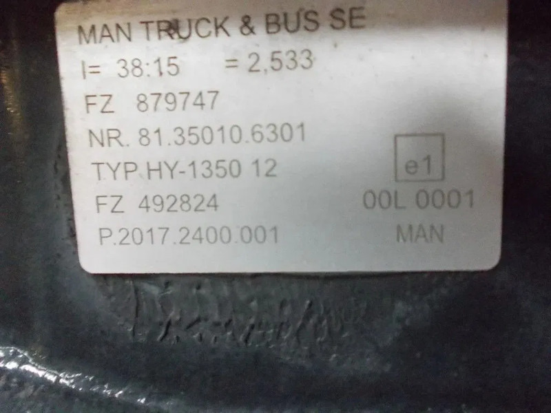 MAN 81.35003-7671/81.35010-6301RATIO 1=2,533 HY1350.MAN TGX TGS MODEL 2022 - Zadnja osovina za Kamion: slika 5 MAN 81.35003-7671/81.35010-6301RATIO 1=2,533 HY1350.MAN TGX TGS MODEL 2022 - Zadnja osovina za Kamion: slika 5