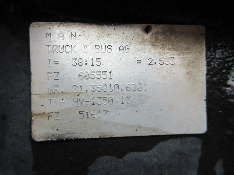 Zadnja osovina za Kamion MAN 81.35003-7722 // 81.35010-6301 RATIO 1=2.53 HY 1350 ACHTER AS MAN 18.420 EURO 6: slika 11
