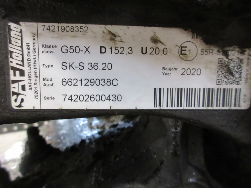 SAF G50-X D152.3 U20.0 SK-S 36.20 G50-X D152.3 U20.0 SK-S 36.20 VOLVO FH 460 EURO 6 MODEL 2021 - Spojnica na petom točku za Kamion: slika 5 SAF G50-X D152.3 U20.0 SK-S 36.20 G50-X D152.3 U20.0 SK-S 36.20 VOLVO FH 460 EURO 6 MODEL 2021 - Spojnica na petom točku za Kamion: slika 5