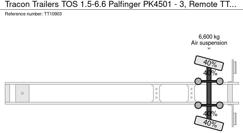 Poluprikolica Tracon Trailers TOS 1.5-6.6 Palfinger PK4501 - 3, Remote: slika 20