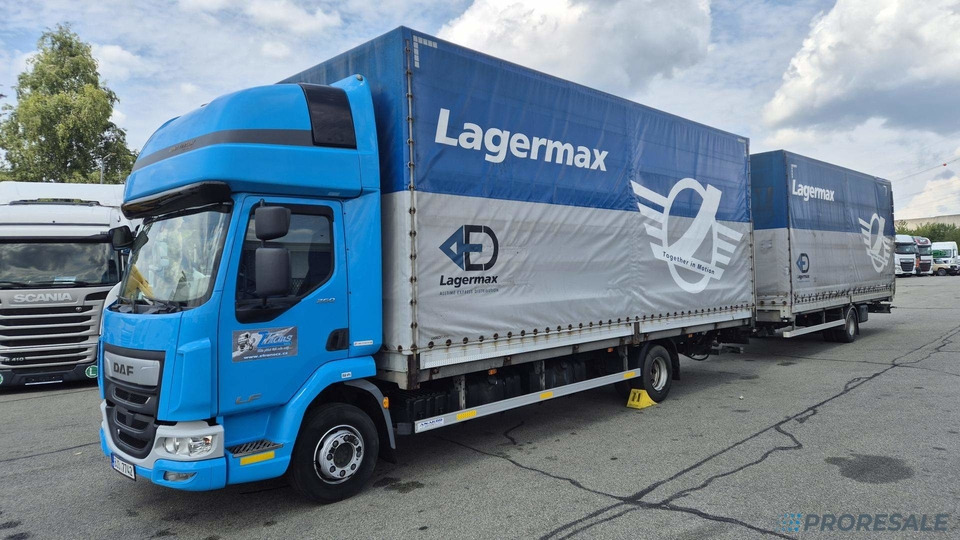 DAF LF 260 FA EURO 6 valník s plachtou + hydraulické čelo - prodejné jen s přívěsem GTS P0471Z - cena je za celou soupravu - Kamion sa ceradom: slika 2 DAF LF 260 FA EURO 6 valník s plachtou + hydraulické čelo - prodejné jen s přívěsem GTS P0471Z - cena je za celou soupravu - Kamion sa ceradom: slika 2
