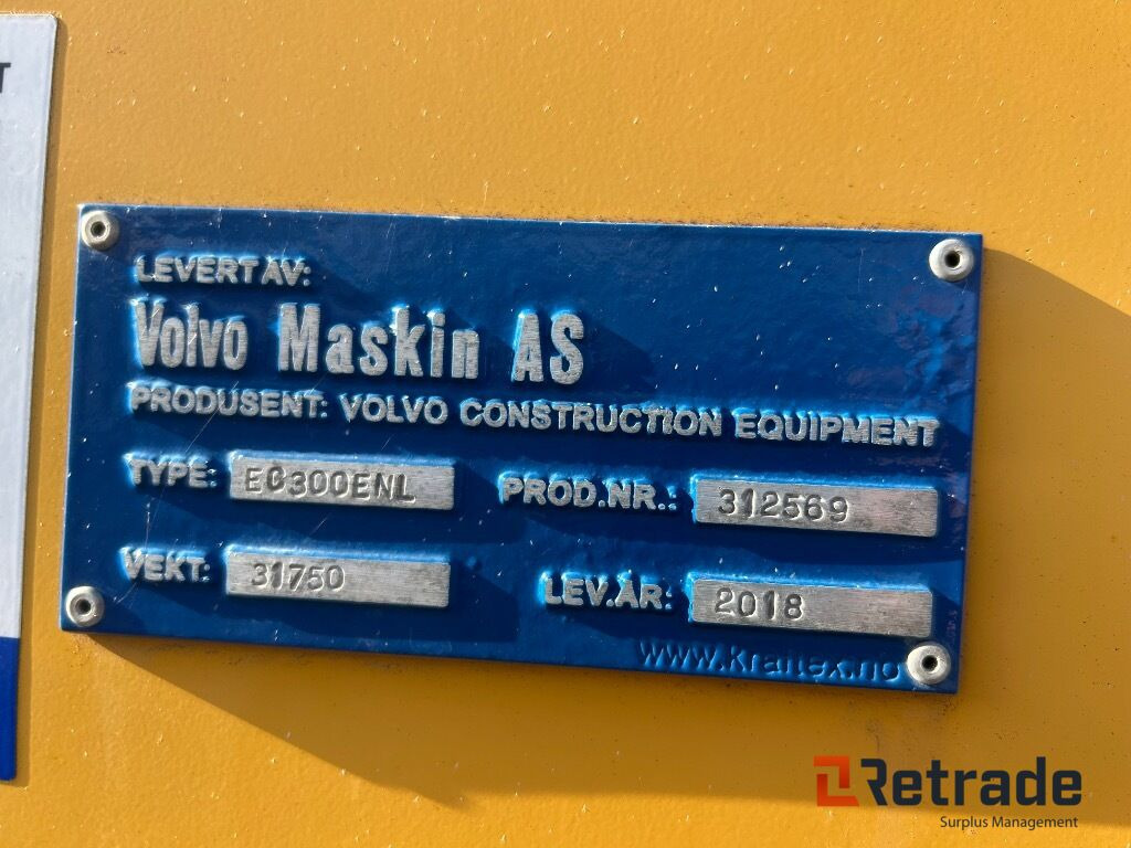 2018 Beltegraver 31750 kg Volvo EC 300 E nl + Bor rig-Spunt agregat-Rotortilt og skuffer - Građevinska mašina: slika 5 2018 Beltegraver 31750 kg Volvo EC 300 E nl + Bor rig-Spunt agregat-Rotortilt og skuffer - Građevinska mašina: slika 5
