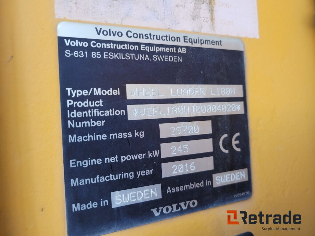 Građevinska mašina Hjullastare Volvo L 180H med skopa: slika 18