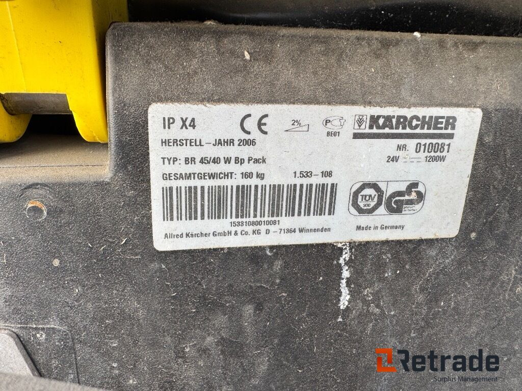 Skurmaskin Kärcher BR 45/40 W - Mašina za pranje podova: slika 5 Skurmaskin Kärcher BR 45/40 W - Mašina za pranje podova: slika 5