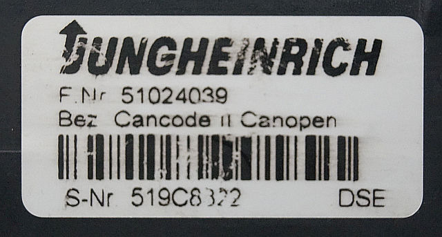 Jungheinrich 51024039 | Codekey Can Open Cancode II sn. 519C8322 - Električni sistem za Oprema za rukovanje materijalima: slika 3 Jungheinrich 51024039 | Codekey Can Open Cancode II sn. 519C8322 - Električni sistem za Oprema za rukovanje materijalima: slika 3