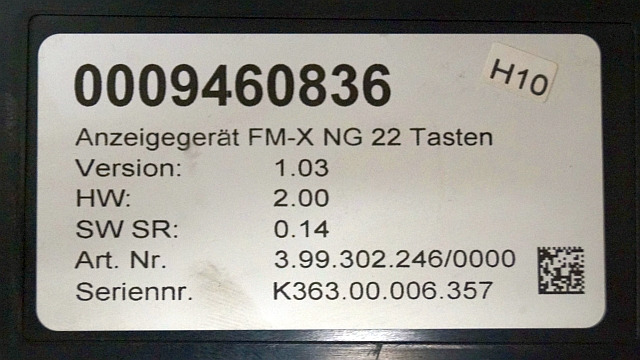Still 0009460836 | Display V1.03  HW 2.00 Sw. 0.14 399302246/0000 sn K363.00.006  - Komandna tabla za Oprema za rukovanje materijalima: slika 3 Still 0009460836 | Display V1.03  HW 2.00 Sw. 0.14 399302246/0000 sn K363.00.006  - Komandna tabla za Oprema za rukovanje materijalima: slika 3